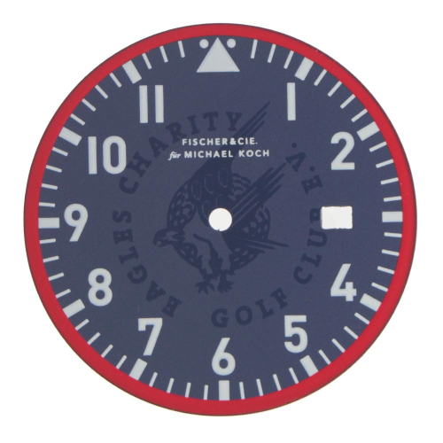 Wristwatch dial 34.50 mm, "Eagles Charity" blue / red for ETA 2824