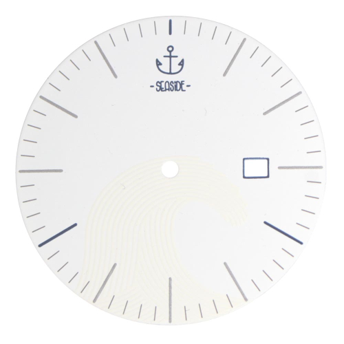 Reloj de pulsera esfera 37,00 mm, "Seaside" blanco para ETA 2824