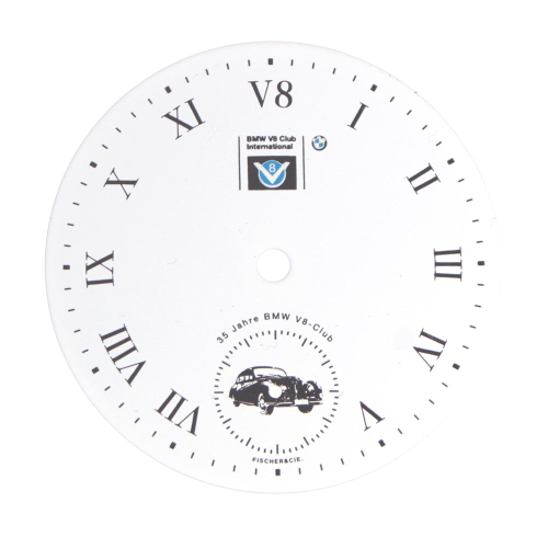 Montre-bracelet cadran 37,00 mm blanc "BMW V8-Club" pour Unitas 6498-1