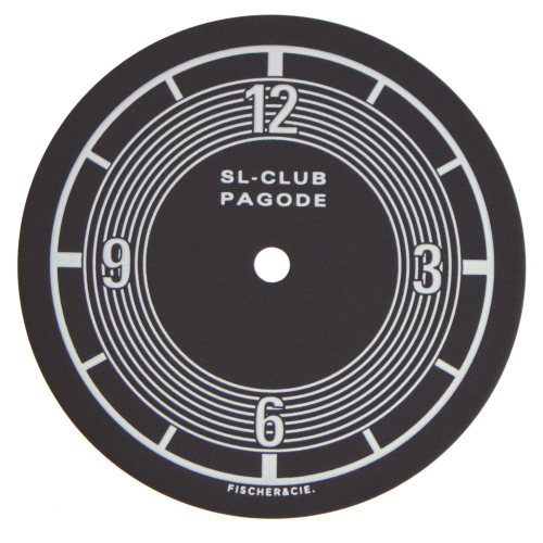 Armbanduhr Zifferblatt 37,00 mm schwarz, "SL-CLUB" für Unitas 6498-1