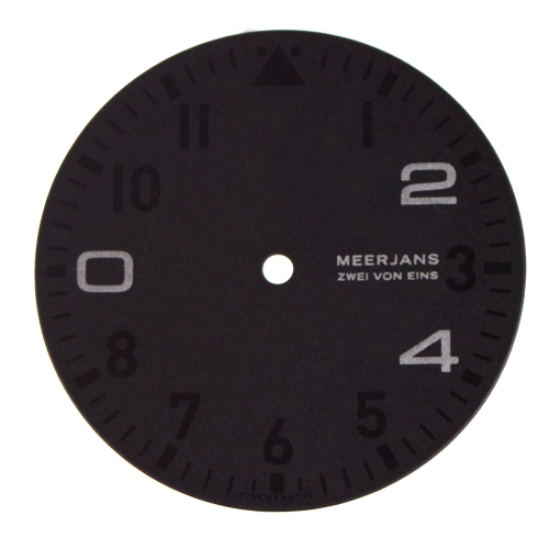 Wristwatch dial 33.00 mm black, "MEERJANS" for ETA2824