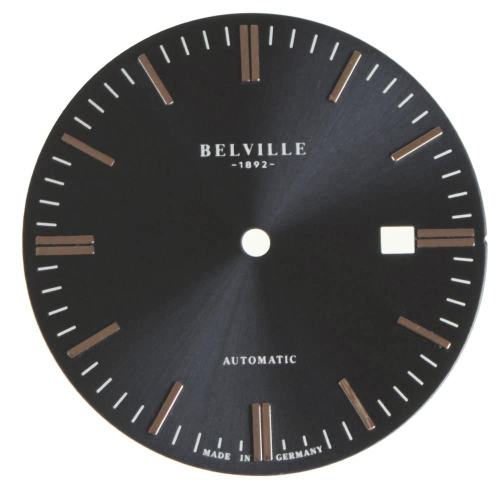 Orologio da polso quadrante "Belville 1892" 33,00 mm nero, rosé per Miyota 8215