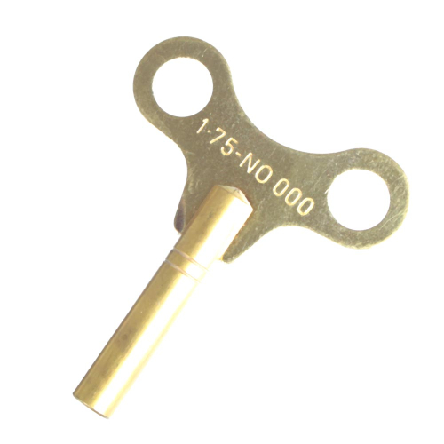 Winding key for mantel clocks and alarm clocks 1.75 mm made of brass