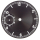Esfera del reloj de pulsera 36,90 mm, negra, segundero pequeño a las 9