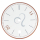 Esfera del reloj de pulsera 33,00 mm, blanca, fecha a las 6