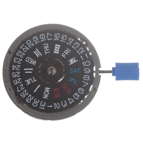Automatik Uhrwerk Seiko NH36 12 SC DD CLD F3 schwarze Tag- und Datumsscheibe