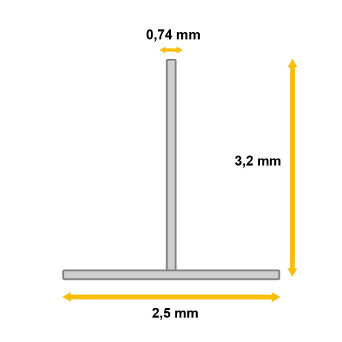 2 pies de esfera de latón para fijar esferas de relojes de pulsera. 0,74 mm