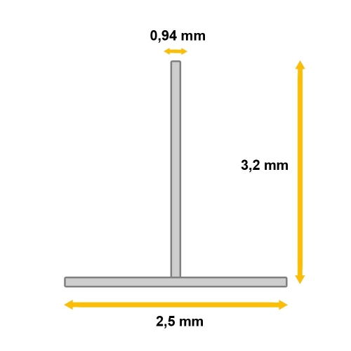 2 pies de esfera de latón para fijar esferas de relojes de pulsera. 0,94 mm