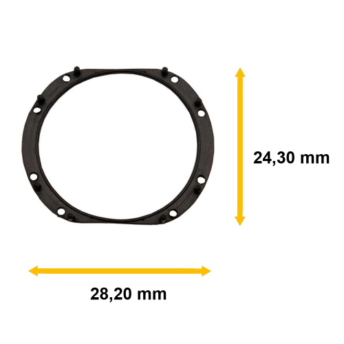Joint de boîtier / joint de fond pour montres-bracelets CARTIER 24.30 X 28.20 mm