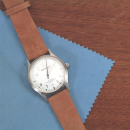 Pop Pilot three-hand wristwatch with brown leather strap