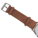 Montre-bracelet "Pop Pilot" 36,5 mm, acier, avec bracelet en cuir brun