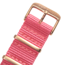 POP-Pilot Armbanduhr 40 mm Edelstahlgehäuse rosé mit Nylonarmband