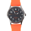 "Pop Pilot TPE x Fortis" wristwatch 42mm, orange, Miyota 2035 SC, silicone strap