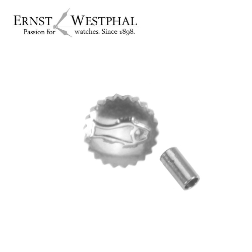 Véritable couronne IWC 4.1 mm, hauteur 2.0 mm incl. tube 2.0 mm, acier