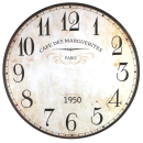Reloj de pared de 34 cm "Cafe des Maguerites", soporte para movimiento de cuarzo