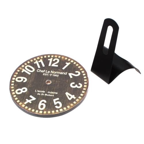 13 cm "Chef le Normand" clock face with metal stand