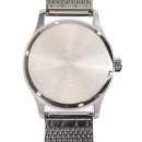Reloj Pop Pilot 42 mm con brazalete milanesa de acero inoxidable pulido