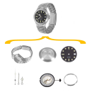 Titanium DIY wristwatch kit with 37 mm case