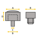 Screw-down crown domed head with tube and seal