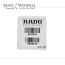 Original RADO Wasserdicht-Set R900014 für Gehäuse Ref. 129.3761.2