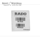Genuine RADO waterproof set R900024 for case ref. 129.0300.3, 129.0326.3
