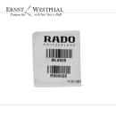 Genuine RADO waterproof set R900025 for case ref. 129.0327.3, 129.0330.3