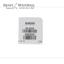 Genuine RADO waterproof set R900055 for case ref. 196.0364.3, 196.0387.3