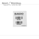 Original RADO Wasserdicht-Set R900061 für Gehäuse Ref. 152.0335.3, 152.0432.3