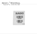 Original RADO Wasserdicht-Set R900065 für Gehäuse Ref. 152.0343.3