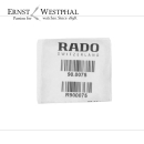 Original RADO Wasserdicht-Set R900075 für Gehäuse Ref. 129.3761.2