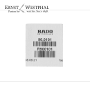 Original RADO Wasserdicht-Set R900101 für Gehäuse Ref. 153.0430.3, 153.0488.3