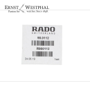Genuine RADO waterproof set R900112 for case ref. 538.0434.3, 538.0477.3