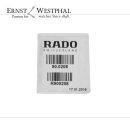 Véritable set étanche RADO R900208 pour boîtier ref. 318.0655.3, 318.0678.3