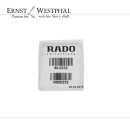 Genuine RADO waterproof set R900232 for case ref. 318.0722.3, 318.0726.3