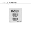 Juego estanco original RADO R900239 para caja ref. 152.0790.3, 152.0787.3