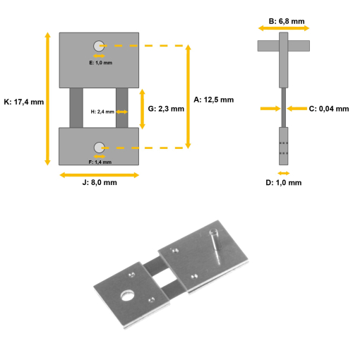 Resorte de péndulo para relojes de pie y de pared 17,4 x 8,0 x 0,04 - #300