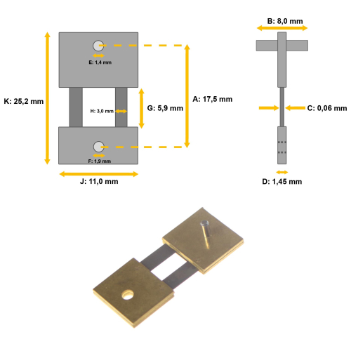 Resorte de péndulo para relojes de pie y de pared 25,2 x 11,0 x 0,06 - #301