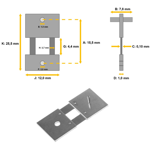 Ressort de pendule pour horloges de grand-père 25,5 x 12,0 x 0,1 - #304