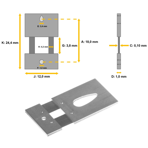 Ressort de pendule pour horloges de grand-père 24 x 12,0 x 0,1 - #308