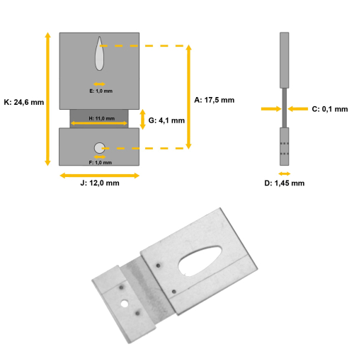 Resorte de péndulo para relojes de pie y de pared 24,6 x 12 x 0,1 - #309