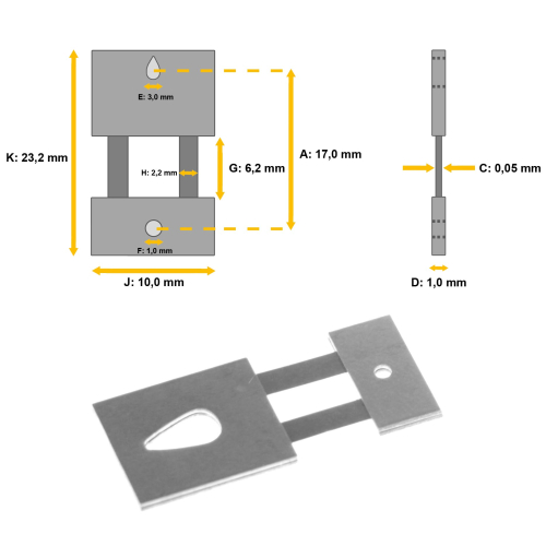 Ressort de pendule pour horloges de grand-père 23,2 x 10,0 x 0,05 - #316