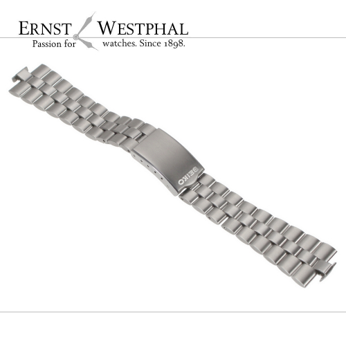 SEIKO Bracelet acier brossé avec boucle déployante 165 mm, 21,2 mm / 4,9 mm