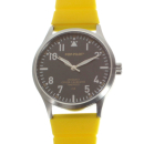 "Pop Pilot x Fortis" wristwatch 42 mm, yellow JNB, Miyota 2035 SC silicone strap