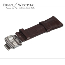 Genuine BAUME & MERCIER leather strap, brown 26 mm...