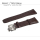 Bracelet en cuir véritable BAUME & MERCIER, marron 26 mm avec boucle papillon