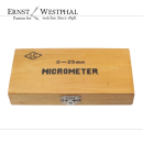 LC Micrometer 0-25mm micrometer in sturdy wooden box