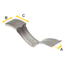 C.MELCHERS fibbia pieghevole acciaio inox spazzolato