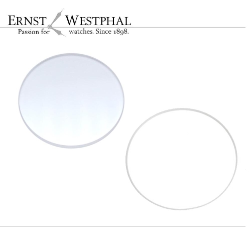 Sapphire crystal with gasket, single-sided AR coating - Fortis Flieger 595, 596