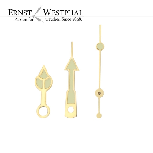 Lancette per orologio da polso, set 7,5 mm / 11,0 mm / 11,0 mm, giallo
