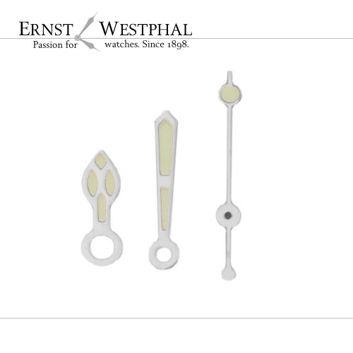 Aiguilles de montre-bracelet, set « Cathédrale », acier 8,0 mm / 12,0 mm / 12,0 mm
